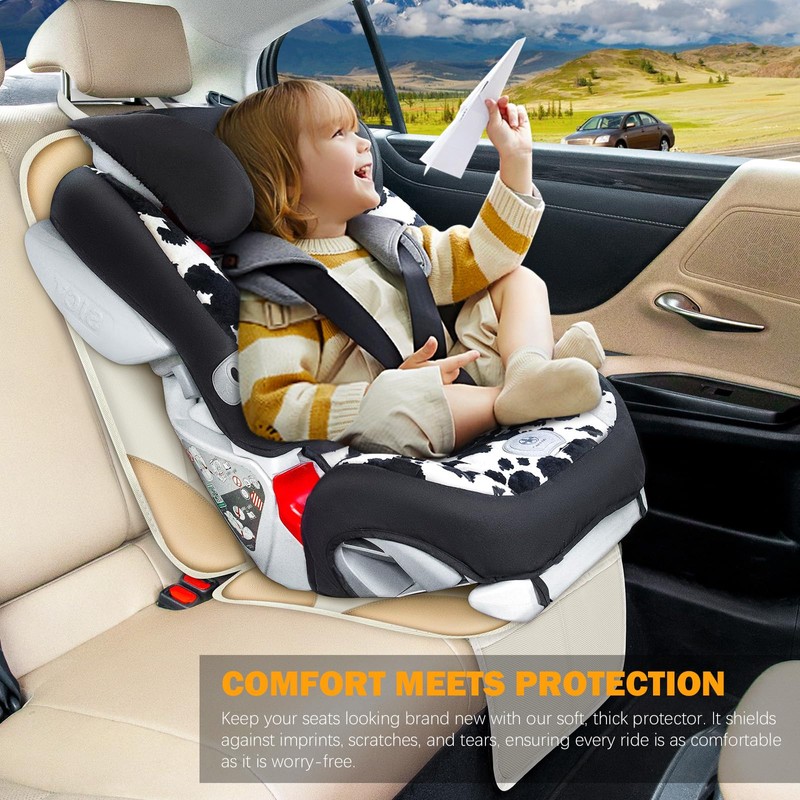 Siivton Car Seat Protector for Child, Cushion for Leather &