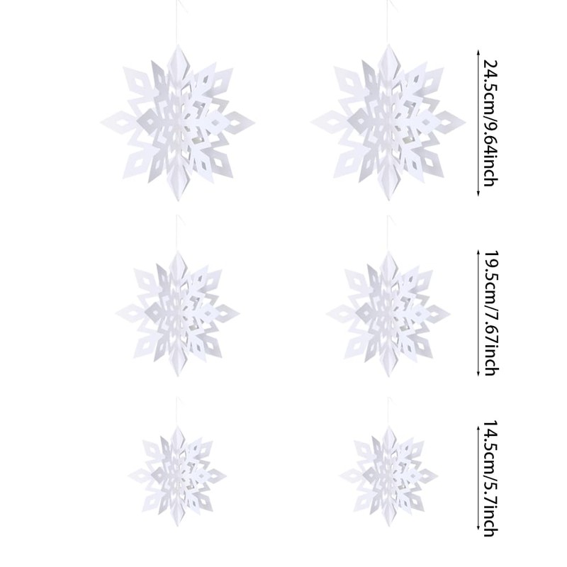 Winter Wonderland Party Decorations 56pcs Blue White Silver Snowflake Balloons,Banner,3D