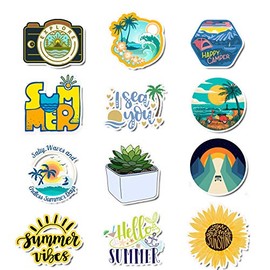 MUSHI 100 Stickers y pegatinas de SENDERISMO con diseños Únicos para Electrónicos, Laptops, Termos, Celulares, Guitarras, Patinetas, etc. Calcomanias Decorativas (CAMPING, Paquete con 100)