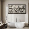 SIGNFORD Extra Large Framed Canvas Abstract Black Brush Script Pattern
