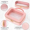 Abbylike Clear Makeup Bag with Makeup Brush Bag Nylon Cosmetic