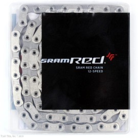 SRAM RED FLATTOP CHAIN 12 SPEED POWERLOCK - Silver