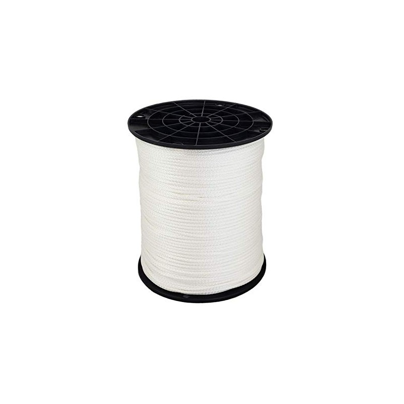 1/8" (#4) X 1000 ft Low -Stretch Solid Braid Industrial