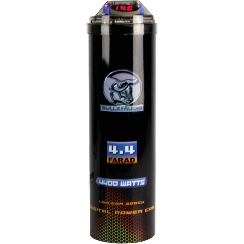 (2) BULLZ AUDIO 4400W 12V BCAP 4.4 Digital Car Power