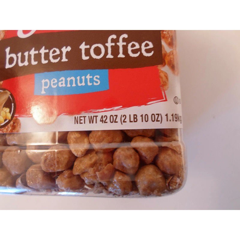 Fisher Butter Toffee Peanuts 42 Oz High Protien Nut Snack