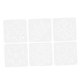 jojofuny Sashiko Embroidery Templates 6pc Acrylic Quilting Rulers Comfortable Handling for DIY
