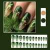 24Pcs Press On Nails Almond Medium Fake Nails With Mushroom