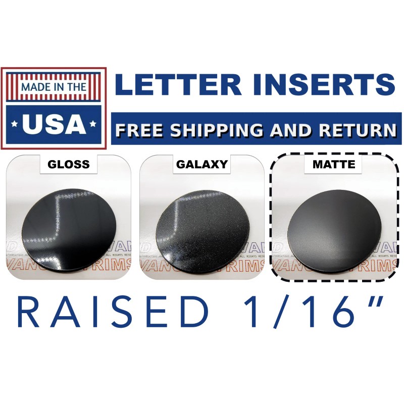 Advanced Trims 2005-2013 Corvette C6 MATTE BLACK Plastic Letters Rear