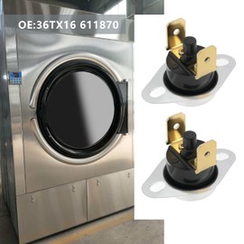 YINETTECH 2 x Dryers Manual Reset Limit Switch L300F OE 36TX16 611870 32.5 x 21 x 20 mm Hole Centre Distance 27 mm Manual Reset Thermostat