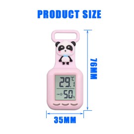 温湿度計 ポータブル温度計 湿度計 熱中症対策 暑さ対策 熱中症計 インフルエンザ アラーム機能 温度 湿度 デジタル 小型 警戒 赤ちゃん ベビー 作業現場 ベビーカー リュック 登山 キャンプ 可愛 (ブラック)
