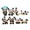 Jextech Figuras De Juguete Panda Set De 8 Unidades Decoración
