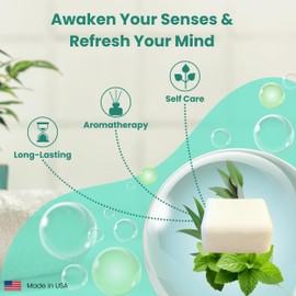 REVIV Awaken Shower Steamers – 15 Aromatherapy Tablets with Eucalyptus & Mint for Stress Relief – Long-Lasting Spa Tablets for Shower, Self Care Items & Spa Gifts for Women
