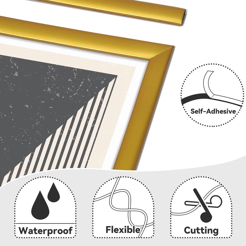 JSIWOTH 52.5 Ft Peel and Stick Wall Molding Trim, Matte