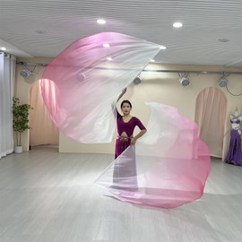 SCDZCAR 2PCS 55inX75in Worship Flags Set for Dance Church Flags for Worship Guard Flag Praise Dance Flags With Sticks for Dance Church (Pink)