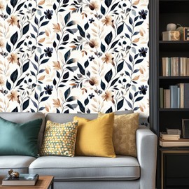 HOMETITUTE Watercolor Floral Wallpaper Flowers Peel and Stick Contact Paper Pink Backdrop Self Adhesive Removable Counter Peel and Stick Wall Paper for Countertop Cabinet Home Wall Decor 15.7"x39.4"