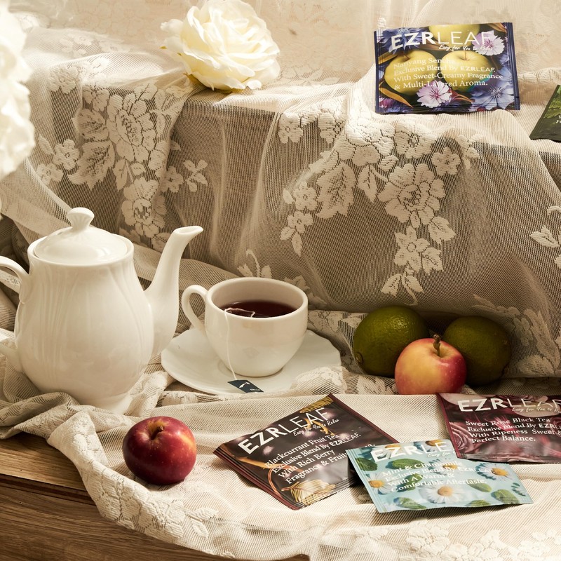 EZR Leaf Herbal Tea Assortment Box 22CT, Presentation Sampler, Gift