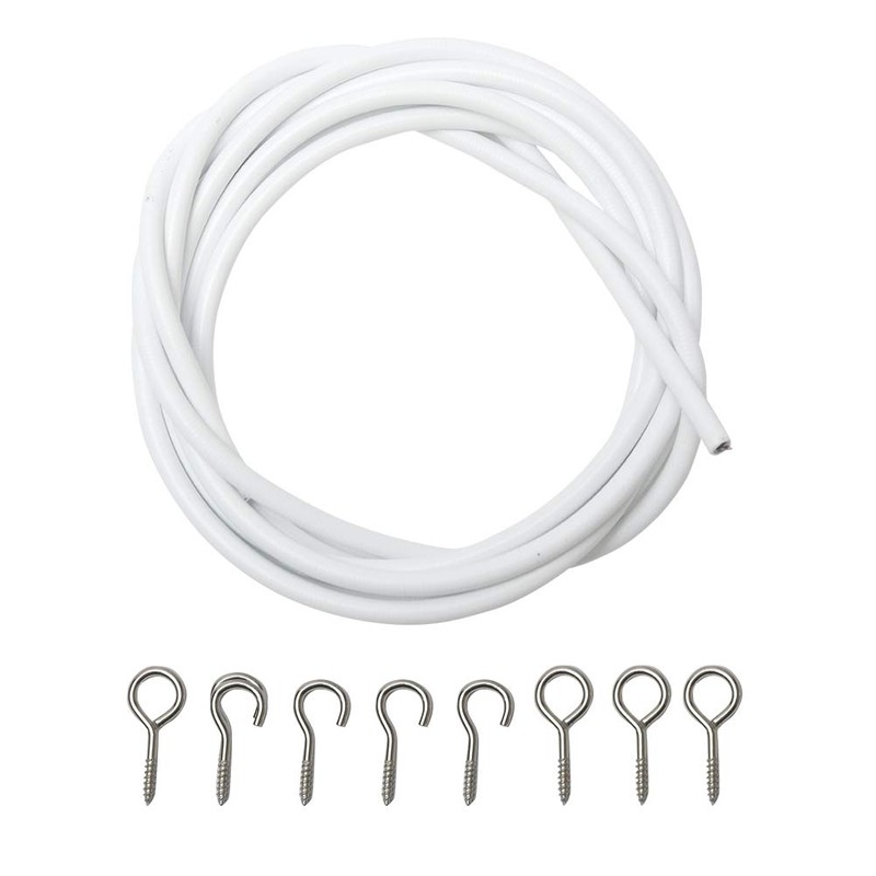 Xiaokeis Net Curtain Wire White Hanging Window Cord Cable Kit