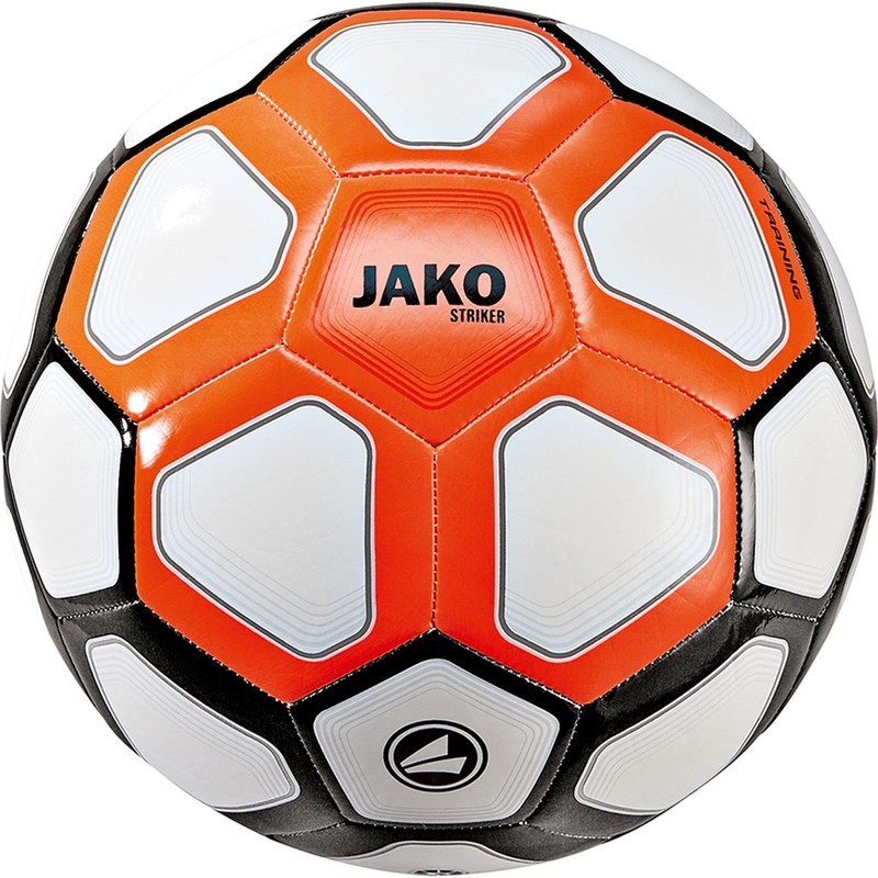 Jako STRIKER Training Ball, Unisex, Striker, weiß/Neonorange/Schwarz, 5
