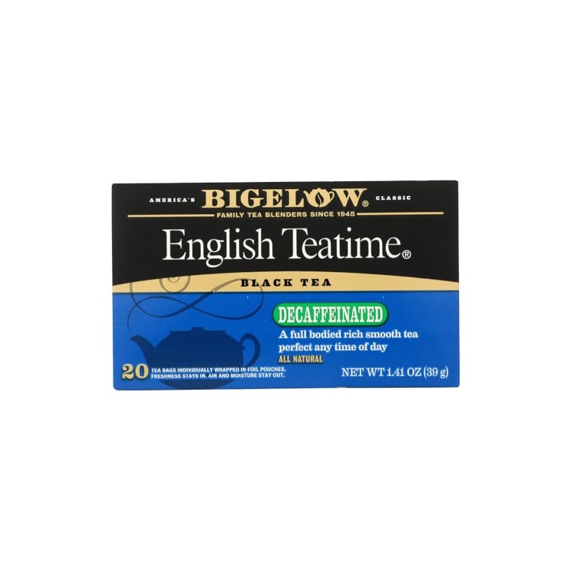 Bigelow Tea Decaf English Teatime 20 Bags (Pack of 6)