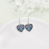 YAFEINI Heart Tree of Life Earrings Sterling Silver Abalone Shell