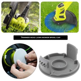 EMSea Pack of 2 Grass Trimmer Spool Cap Trimmer Spool Cap Cover AC14HCA Covers Replacement Compatible with Ryobi One+ AC14RL3A