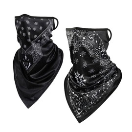 [シダーエイト] フェイスマスク バイク ツーリング 釣り UVカット 日焼け対策 フェイスガード 日焼け防止 耳掛け 2枚セット (ペイズリー)