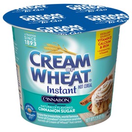 Cream of Wheat Instant Hot Cereal To-Go Cups, Cinnabon, 2.29 Ounce (Pack of 6)