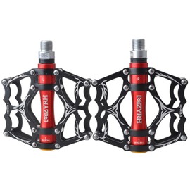 Jpfashion Cross Bike Pedal, Ultra Lightweight, Aluminum Alloy, Flat Pedal, Durable, Set of 2 (Black 2)