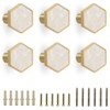 GDICONIC 27mm Gold Brass Cabinet Door Drawer Knobs Home Kitchen