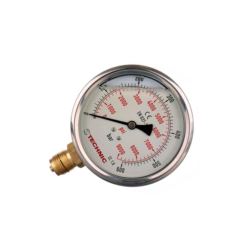 Pressure Gauge Glycerine 0-600 Bar 100 mm 1/2 Inch Pressure