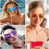 Joopin Oversized Square Sunglasses Mirrored Shades for Women Men Clear