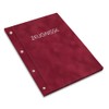 Certificate Folder in Red Velvet Cover with Embossed Print in