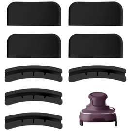 8pcs Air Fryer Mats for Ninja Crispi, Portable Quadruped Silicone Heat Mat Bottom Potholders Air Fryer Pad for Cooking System Holder, Accessories (Black)