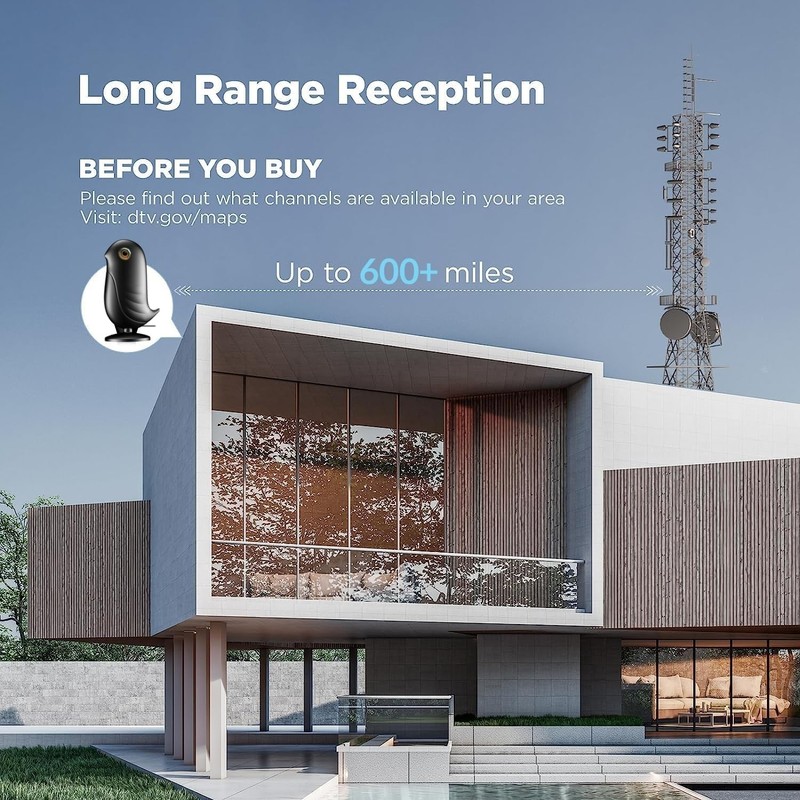 FESAS Exceptional Indoor TV Antenna, More Than 800+ Mile Range,