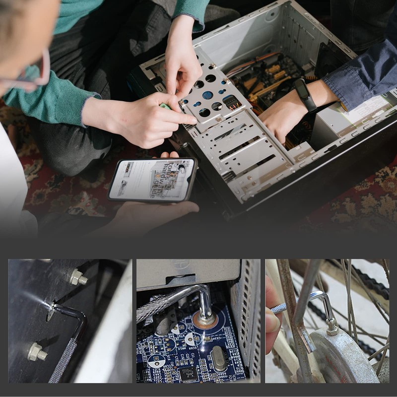 LDEXIN 3Pcs Double Head Offset Screwdrivers, Magnetic Z-Type Screwdriver, Phillips