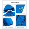 YoungSoul Kids Waterproof Rain Jacket with Detachable Hood - blue,