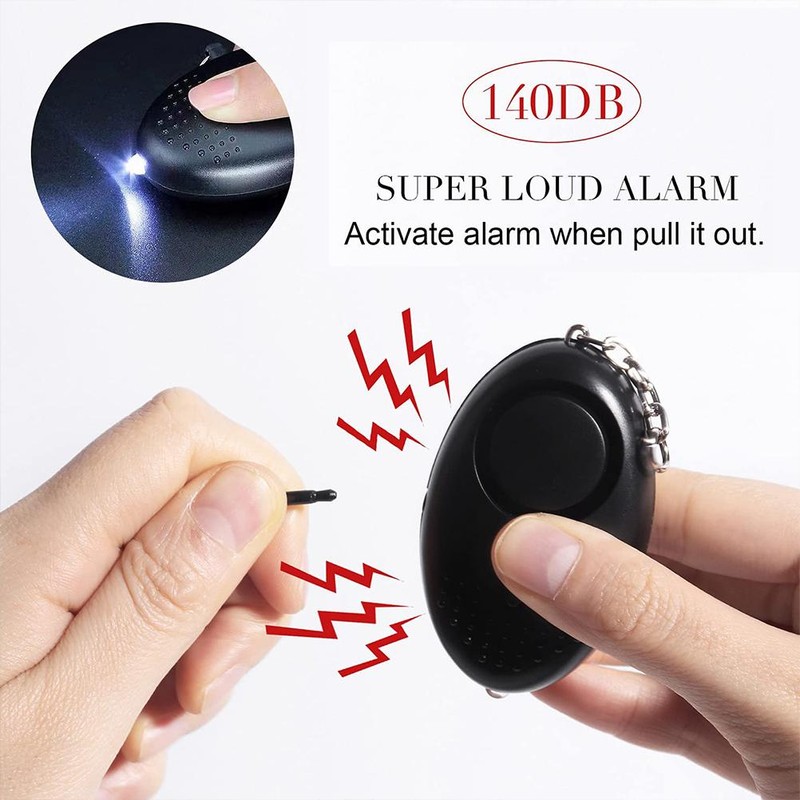 9 Pcs Alarm Keychain Safety Keychain for Women