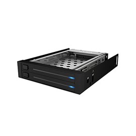 ICY BOX Wechselrahmen für 2x 2,5" (6,35 cm) SSD/HDD für 1x 3,5" Schacht, HotSwap, Aluminium/Kunststoff, IB-2226StS