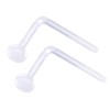 2 pieces 20g bioplast micro nose ring L-Shaped White bendable