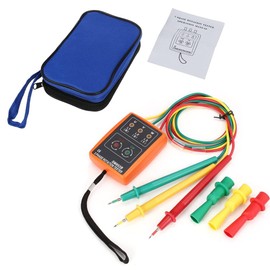 Phase Tester Rotary Field Meter AC60 V ~ 600 V, EIMZU Rotation Display Tester Detector Meter 3 Phase with Crocodile Clips and Buzzer Tester Shows