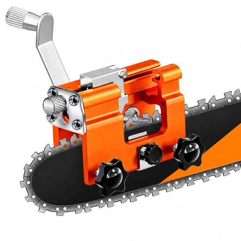 10 pcs Portable Chainsaw Chain Sharpening Jig – Hand-Crank Manual
