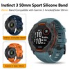 OVERSTEP Watch Bands Compatible with Instinct 3 Amoled/Solar 50mm 26mm