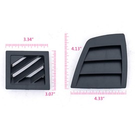 CROSSDESIGN Dash Air Vent Front Cover Cap Set Compatible with 2005 2006 Chrysler 300/2006 2007 Dodge Charger/2005-2007 Dodge Magnum Left and Right Sides 1EV56XDVAA， 1EV57XDVAA