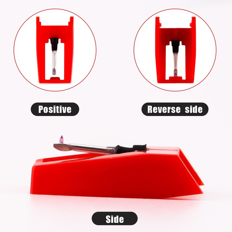 SAVITA 5pcs Record Player Needle, Turntable Replacement Needle Long-Lasting Diamond
