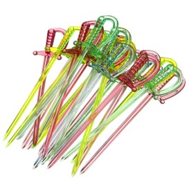 99 Piece Cocktail Party Decoration Drinks Accessory Pack With Umbrellas, Sparkle Sticks, Stirrers and Biodegradable Straws NYE
