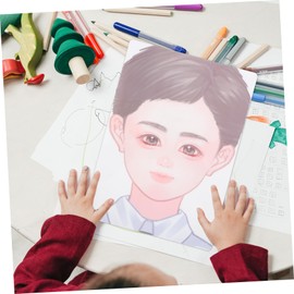 KICHOUSE Reusable Face Painting Practice Board for Boys and Girls Face Makeup Template 1 Pc Washable Pet Material for Skill Development