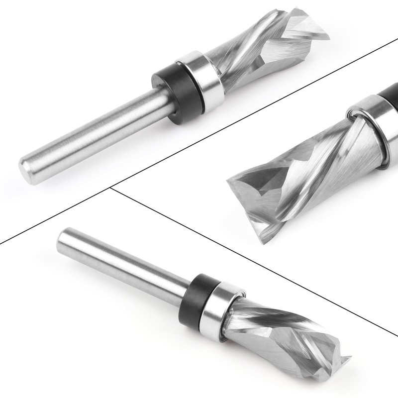 EANOSIC Top Bearing Compression Flush Trim Router Bit 1/4" Shank