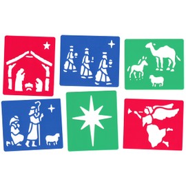 Major Brushes Nativity Stencils Pack 6