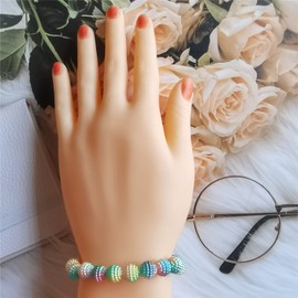 Xeahung Acrylic Crystal Beads Bayberry Beads Round Beads Charms for Jewelry Making Bracelets Earring Necklace Adults Beading DIY Art Craft Projects Christmas Birthday Gifts 120PCS (10mm,Colourful)