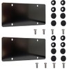 12"x6" Backing Reinforce Black Painted Stainless Steel License Plate -